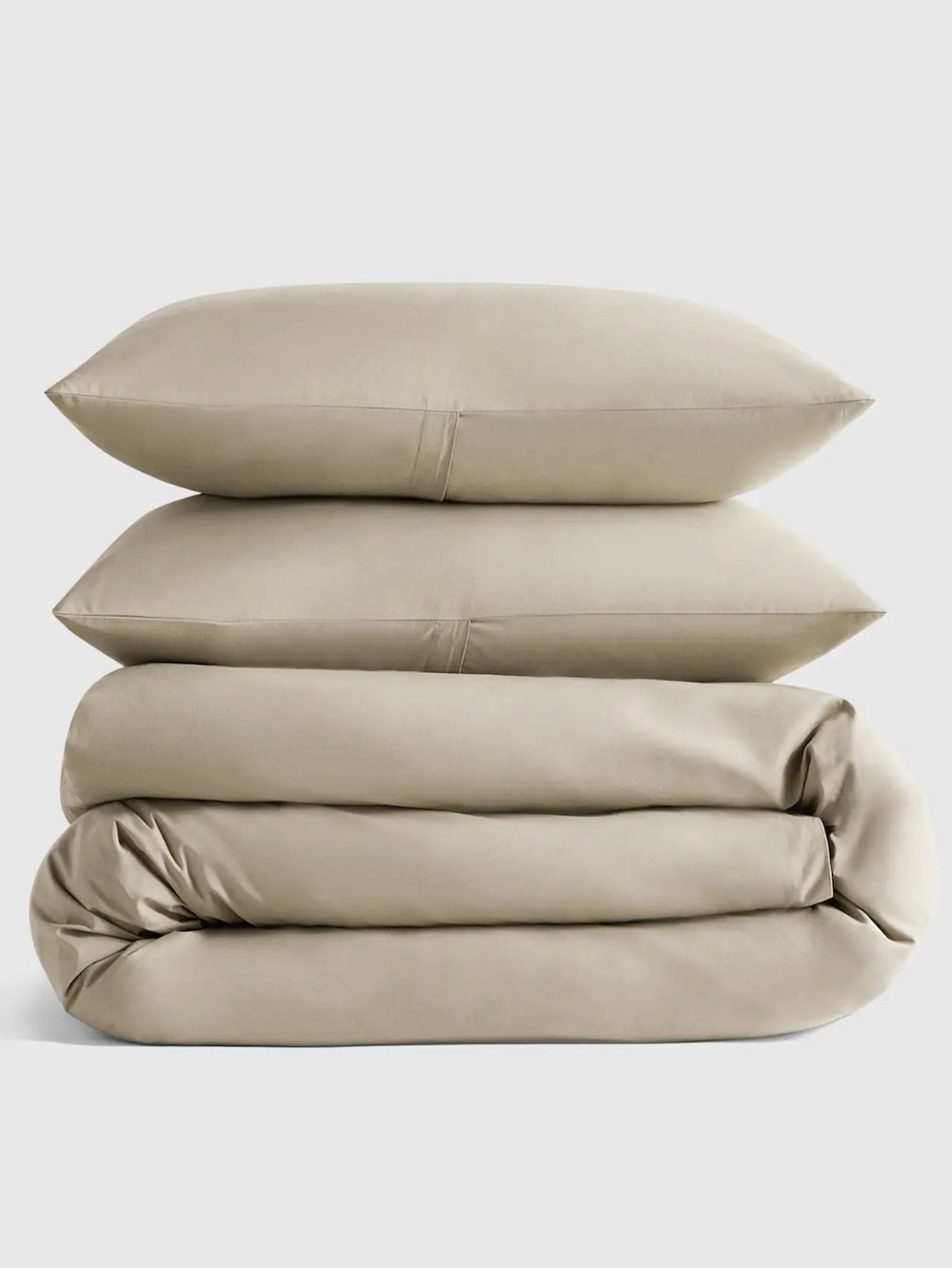 Toffee Organic Crisp Percale Duvet Cover Set King/Cal King - Retail $124